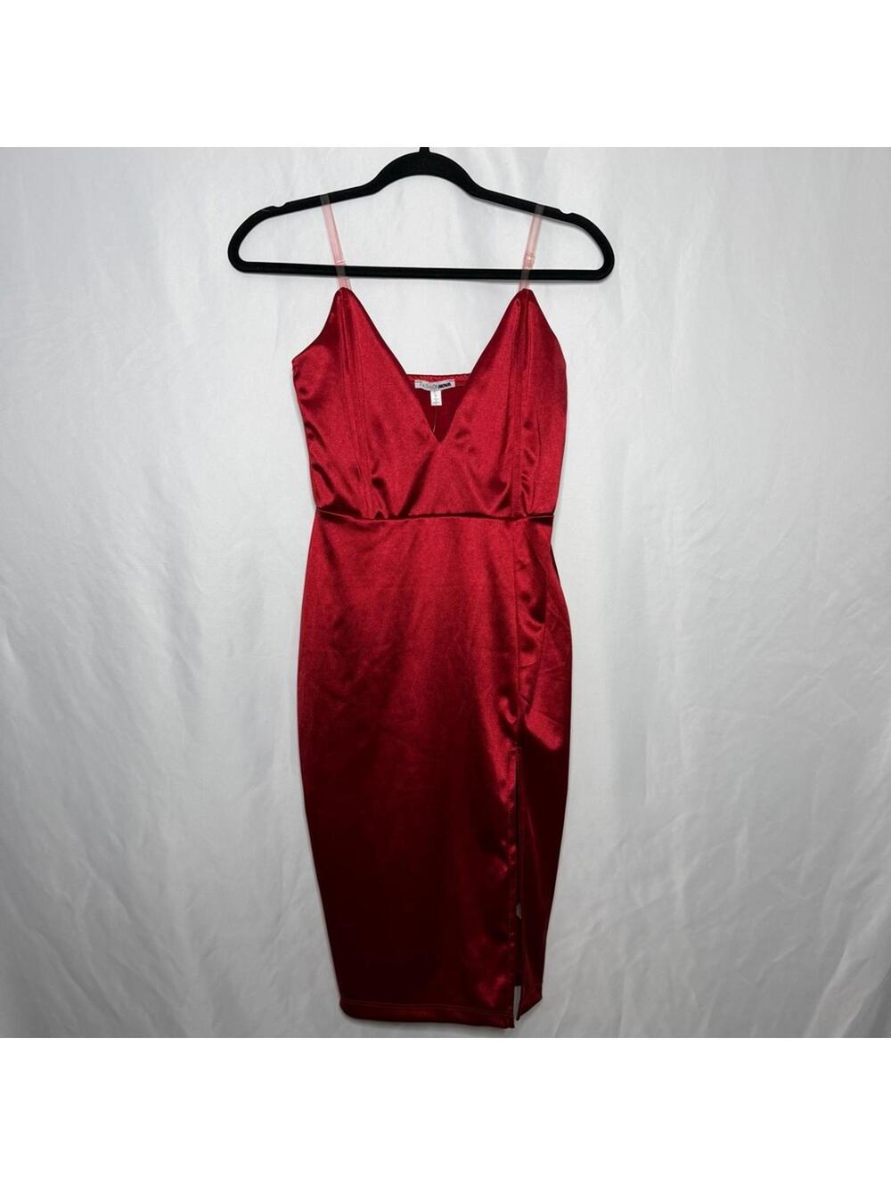 NWT Fashion Nova Vibrant Red Midi Dress
